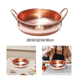 Hammered Copper Serving Bowl/Hot Pan - No Lid, Decorative Cooking Pot