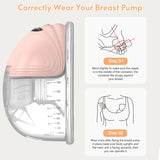 Wearable Super Silent Hands Free Electric Breast Pump Comfort Milk Collector for Breastfeeding with 24mm Flange