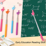 Finger Reading Classroom Pointer Portable Stainless Steel Teaching Stick Whiteboard Presentations for Teachers