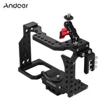 Andoer Cage Video Film Movie Making Stabilizer Aluminum Alloy with Mount Cable Clamp Mounting Adapter for Sony Camera