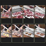 Stainless Steel Manual Frozen Slicer - Ideal Tool for Home Kitchens to Cut Minced Lamb, Bone, Meat, Chicken, Duck, and Fish