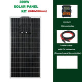 300W Solar Panel 12V to 110V/220V 3000W Pure Sine Wave Inverter Solars System Battery Charger Complete Power Generation