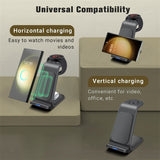 Fast wireless base 15W, USB charging base type C3 in 1.