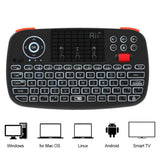 Rii i4 Mini Wireless Keyboard Bluetooth 2.4GHz Dual Modes Handheld Fingerboard Remote Control Compatible with Windows/Android