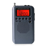 HRD-104 Digital Mini Pocket AM FM Radio with LCD Display 40mm Driver Speaker