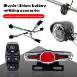 Front Rear With Horn Switch Input 36V/48V Headlight And Tail Light Set For Electric Bike Accessories