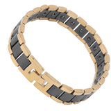 Therapy Bracelet Magnet Bracelets Steel Improve Blood Circulation Black Gold Color with Simple Design for Pain Relief