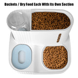 Dog Automatic Feeder With Dry Food Storage Cat Drinking Water Bowl Pet Feeding Machine Pet Supplies Cat Food Bowl 3L