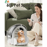 Foldable Smart Pet Dryer with 8 Fans, 4 Speeds. Automatic with Time-Setting and Temperature Control for Cats and Small Dogs.