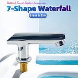 Fashion Design Brass Zinc 7-Shape Waterfall Bathtub 1/2" Bathroom Shower Basin Faucet Hot Tub Water Draw-off Tap