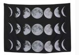 Starry universe moon hangs