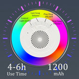 Waterproof Shower speaker BT Bathroom FM Radio RGB 5W TWS Bluetooth speakers box with Microphone Folat on Water Pool Bath