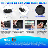 CD Portable Rechargeable Discman Speakers and Headphones Walkman Cd Player with USB Bluetooth Transmitting