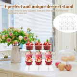 9 Columns of Acrylic Christmas Ornaments for Cupcakes, Jewelry, Cosmetics Display Stand