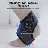 Electric Air Compression Foot Massager with Heating Vibration Joint Sprains Rehabilitation Ankle Brace for Left Right Feet