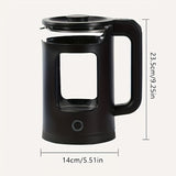 1pc, 1500W Electric Kettle, Durable Large Capacity Automatically Power-Off When Opened, Plastic Body With High-Frequency Glass Bladder