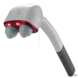 2 Heads Charging Electric Body Hammer Red Light Vibration Back Cervical Massage Stick Health Care Relieve Pain