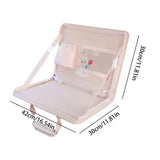 Multifunctional Steering Wheel Cute Cartoon Seat Back Hanging Car Folding Table Storage Bag Accessories