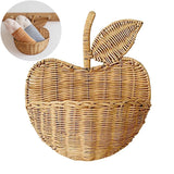 Hand Woven Flower Wicker Shape Picnic Rattan Basket Cute Kids Clothing Storage Organizer Hanging Home Decor