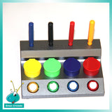 High End set,Aluminum Alloy 4 Oil Dip Set Stand base with Oiler Pin Watch Tool for Watchmaker