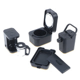 1/12 Dollhouse Mini Rice Cooker Coffee hine Kettle Electric Baking Pan Set For Doll House Kitchen Pretend Play Toys