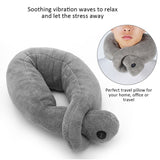 Relax Muscles Relieve Stress Vibrating Massaging Neck Pillow Massage Therapy Cushion