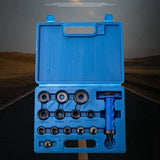 14Pcs Hollow Punch Set Belt Punching With Plastic Box DIY Leather Craft Household Tool 5Mm-35Mm