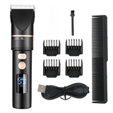 Professional Push Scissors New Resuxi ZX688-3 Men's LCD Digital Display Electric Hair Clipper with Adjustable Blade