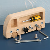 Wooden Screwing Driver Board Educational Learning Toy Workbench Practical Basic Life Skills Nuts Screw Bolts Set