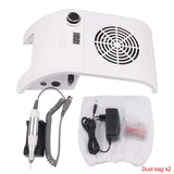 3 in 1 Multifunctional Manicure Machine - Silent Powerful Vacuum Cleaner, 48W UV Led Lamp for Quick Drying All Nail Polish, 35000RPM