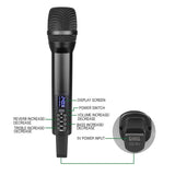 2.4G UHF Wireless Handheld Dynamic Karaoke Bluetooth Microphone Rechargeable Mic with Receiver Performing Professional Home KTV