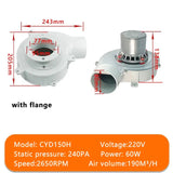 60W High Temperature Resistant Biomass Pellet Stove Induced Draft 220V Small Silent Fireplace Exhaust Centrifugal Fan
