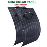 600W 300W Solar Panel+60A Controller 18V Flexible Monocrystale Solars Cell Power Charge for Outdoor Camping Yacht Car RV Boat
