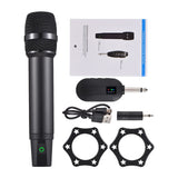 Professional UHF Wireless System Handheld Cordless Microphone &Receiver Rechargeable Mic 16 Channels for Video Live