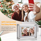 10.1 Inch WiFi Acrylic Photo Digital Picture Frame Built-in 8GB Memory for Friends Families, Frameo APP Sharing