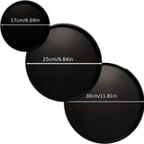 3pcs Black Round Bathroom Tray, Bathroom Supplies Serving Tray, Multifunctional Vanity Tray, Countertop Organizer Tray For Perfume Dresser Jewelry Candle, Coffee Table Decorative Tray