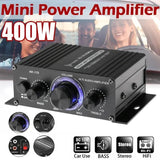 2 Channel bluetooth HiFi Power Amplifier AK380/AK370/AK170 400W*2 Home Car Audio Class D Remote Control FM Radio AUX USB/SD