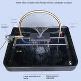 Hair salon shampoo and flushing bed, mobile water circulating head therapy device
