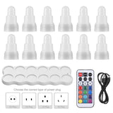 12 Pack Flameless Led Candles with Remote - 13 Colors, 7 Brightness Levels, 4 Modes, USB Operated Cordless Fake Candles
