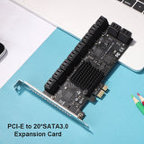 Mining 20/16/12/6 Ports 6Gb PCI Express Controller for PC Expansion Card PCIe to SATA III Converter PCIE Riser Adapter