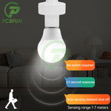 E27 Wireless Radar Induction Head Smart Light Adapter Lamp Holder Bulb Base Socket Human Presence Motion Sensor Switch
