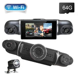 3/4Cameras Car Dash Cam Channel Driving FHD 1080P Front Left Right Rear With WiFi Night Vision Loop Recording 24H Parking Monito