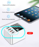 VIKEFON 40W Wall 4 Port With LED Display QC3.0 PD3.0 USB Fast Charger For iPhone 15 14 13 Huawei Xiaomi Samsung