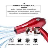 KEMEY KM-5821 Household High Quality Anion High Power Automatic Constant Temperature Electric Hair Dryer