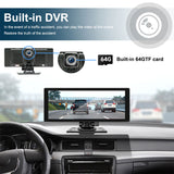 Wireless Carplay Android Auto Multimedia Player Integrated DVR Dash Cam Portable Car Stereo Mirrork 10.26 Inch Toucreen