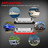 DaierTek 12V Distribution Block 6 #8 (M4) Screw 4 x 5/16" (M8) Terminal Stud Marine Battery Bus Bar