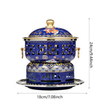 Practical Cloisonne Hot Pot For Shabu Buffet & Stew - Camping Cooker