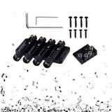 Electric Guitar Bridge Tremolo System Set with Guitar Locking Nut Black 4 Strings Headless Guitar Bridge Tremolo Device NEW