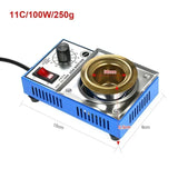 100/150/250/300W Solder Pot Tin Melting Furnace Thermoregulation Soldering Desoldering Bath 200~450 Centigrade+Universal Adapter