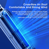 New Mini USB Rechargeable Tower Table Fan - 3600mAh Battery, Portable For Home, Study, Camping